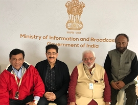 Sandeep Marwah Honored At Cannes With Life Time Achievement Award