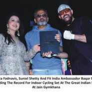 153 Cyclists. One Nation. Suniel Shetty & Amruta Fadnavis Power Baqar Nasser’s Historic Record Spin