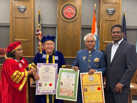 New York State Honours Prof D Madhu Krishan 4